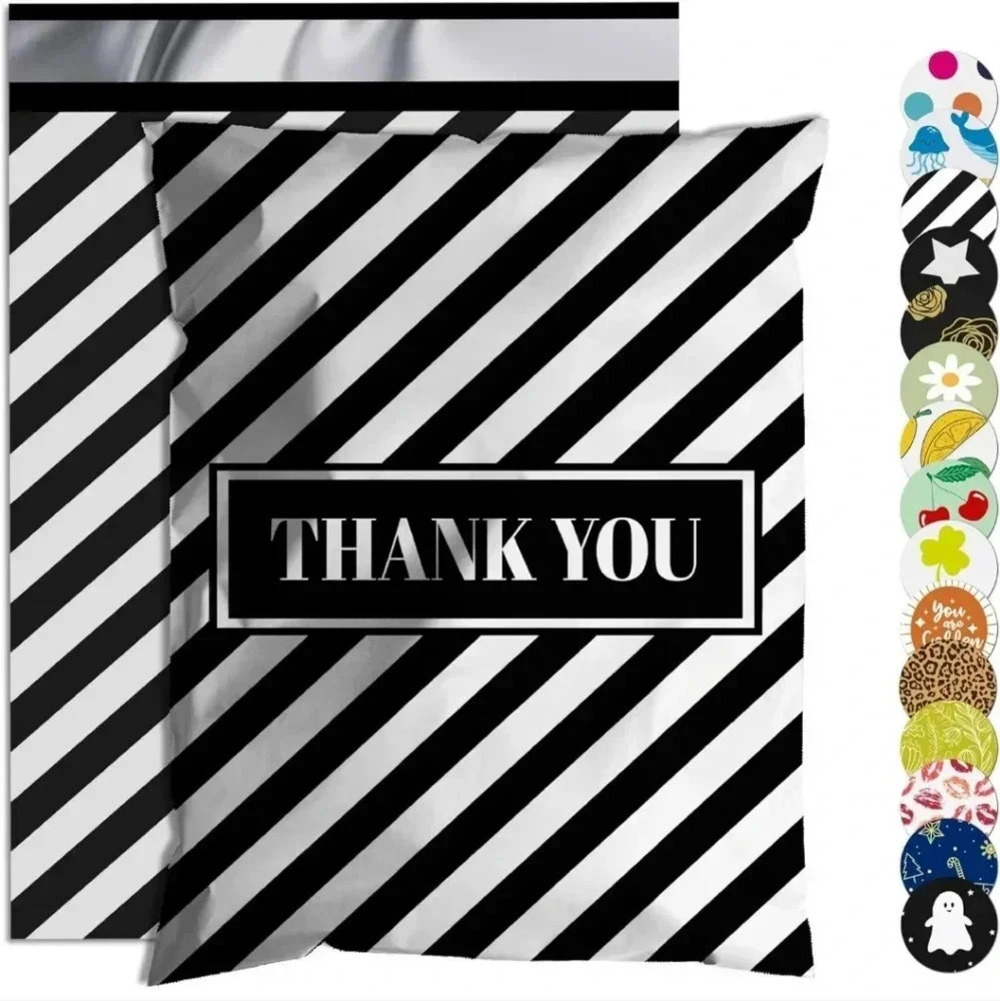 Thank You Poly Mailer 10x13 Inch 100 Pcs, Waterproof and Tear-Resistant Shipping